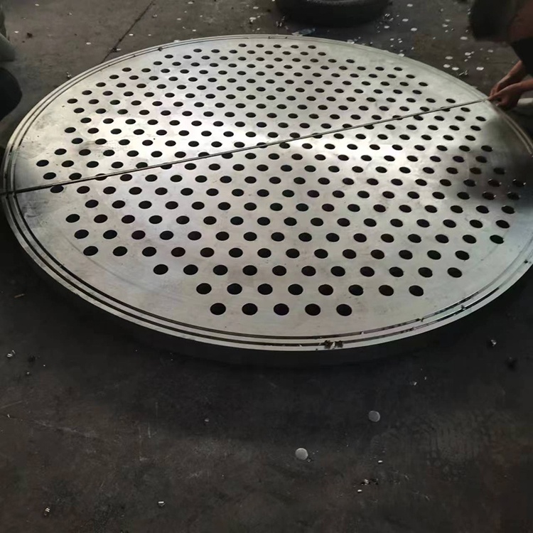 Customized Large Diameter Carbon Steel Tubesheet Flange 304 316 2205 Stainless Steel Tube Sheet 
