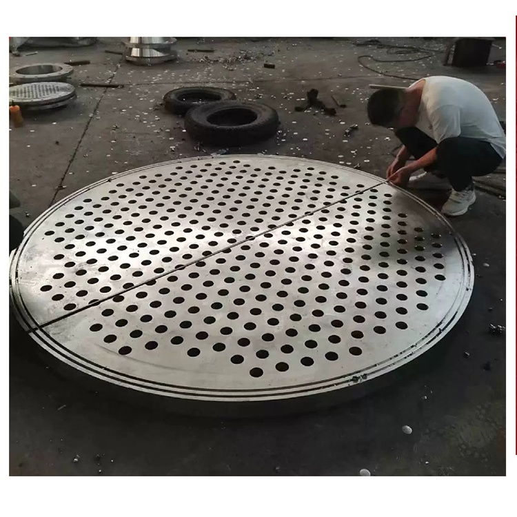 Customized Large Diameter Carbon Steel Tubesheet Flange 304 316 2205 Stainless Steel Tube Sheet 